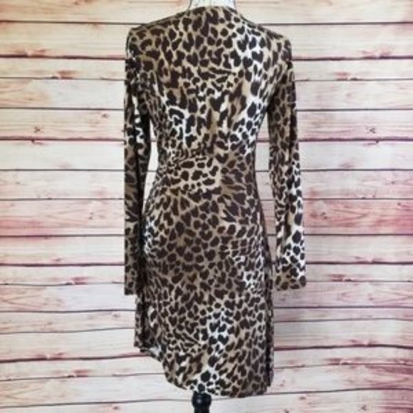 Michael Kors by MK animal print side zipper gathered dr - Picture 2 of 5